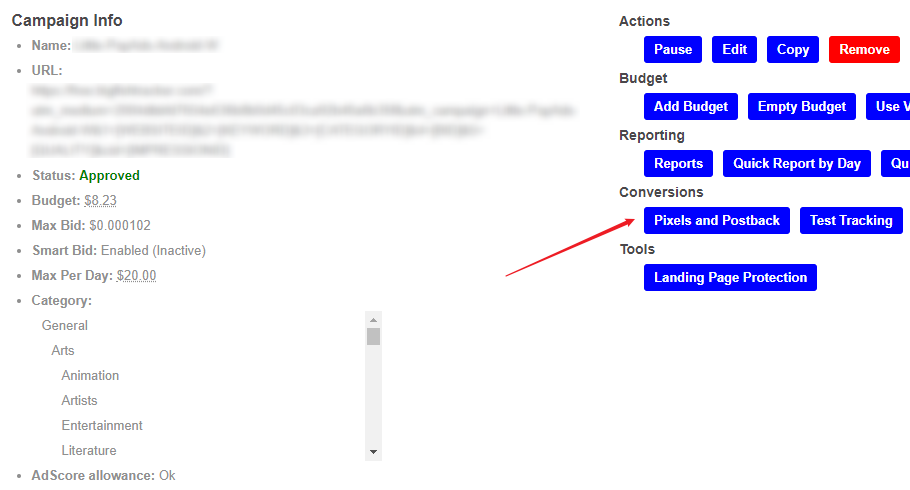 How to set PopAds tokens and Postback in Binom tracker插图