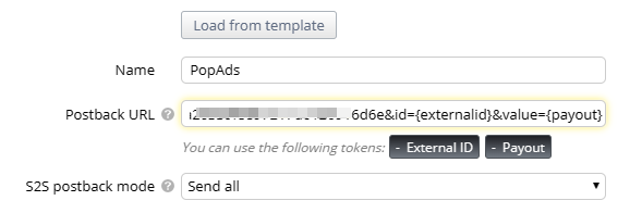 How to set PopAds tokens and Postback in Binom tracker插图2